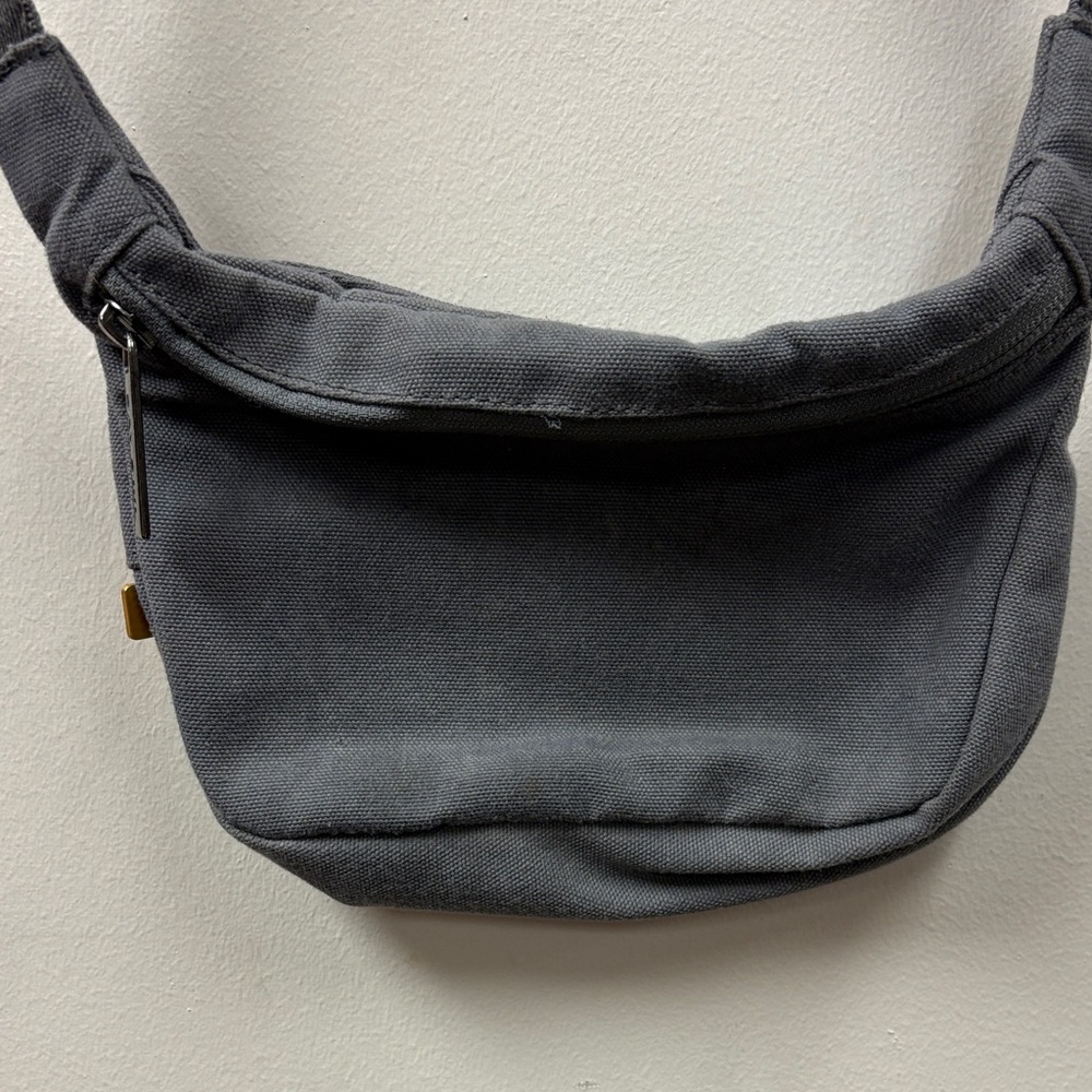 Day Owl First Mile Gray Canvas Bag Small Crossbody Adjustable